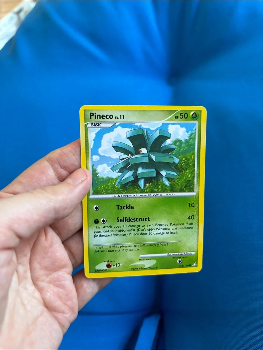 Pokémon Cards Pineco HP 50 2008 Grass Type Pokemon NWOTS